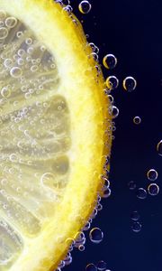 Preview wallpaper lemon, citrus, drops, close-up