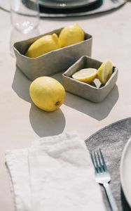 Preview wallpaper lemon, citrus, fruit, slices, serving
