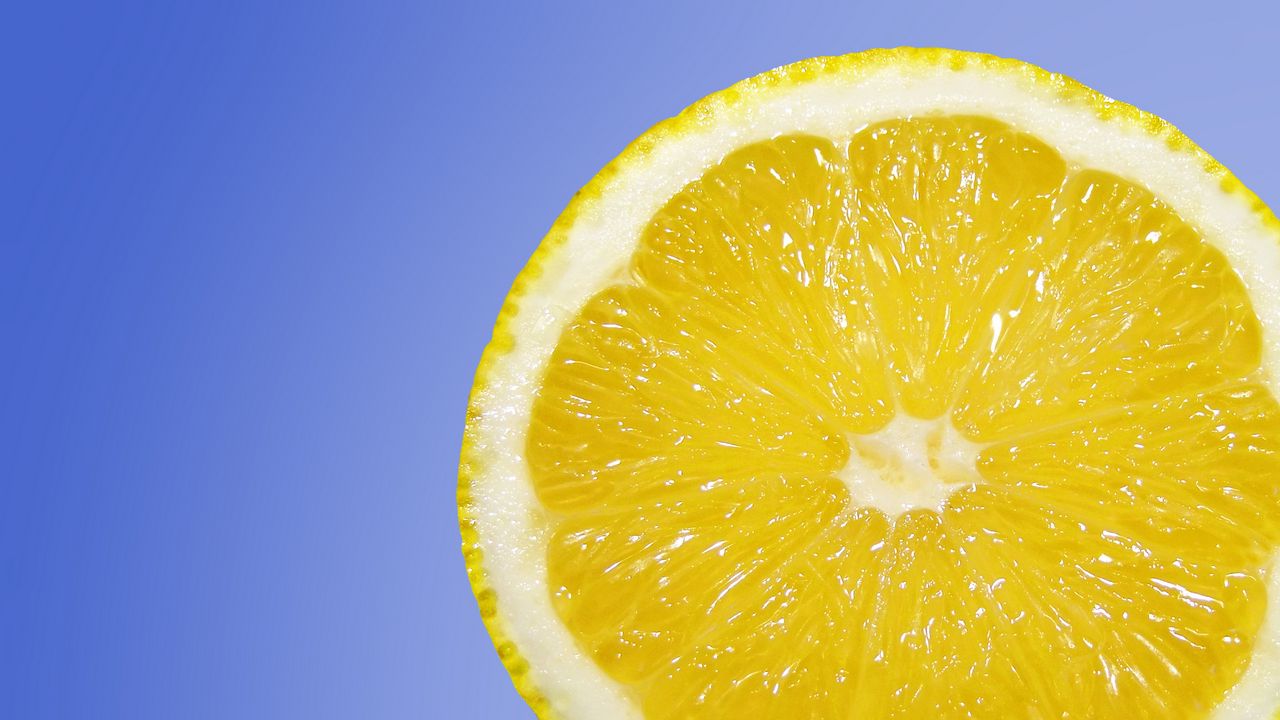 Wallpaper lemon, citrus, slice, ripe