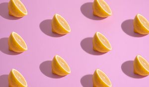 Preview wallpaper lemon, citrus, slices, pattern