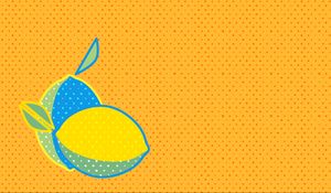 Preview wallpaper lemon, dots, art, vector