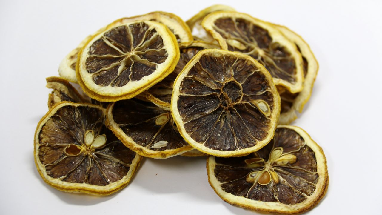 Wallpaper lemon, dried, fruit
