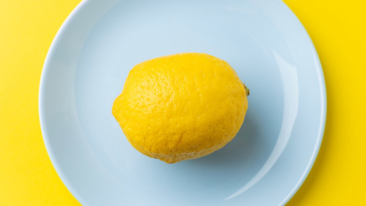 Wallpaper lemon, fruit, citrus, yellow, minimalism