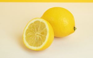 Preview wallpaper lemon, fruit, citrus, minimalism, yellow
