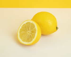 Preview wallpaper lemon, fruit, citrus, minimalism, yellow