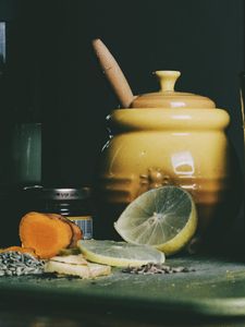 Preview wallpaper lemon, honey, jam, tea