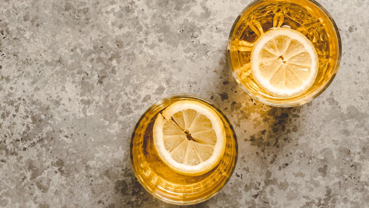 Wallpaper lemon, lemonade, drink, glasses