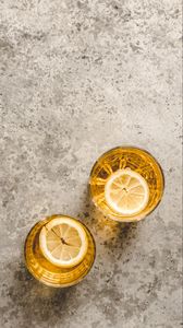 Preview wallpaper lemon, lemonade, drink, glasses