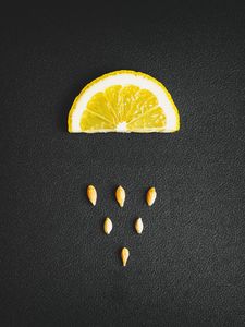 Preview wallpaper lemon, seeds, texture