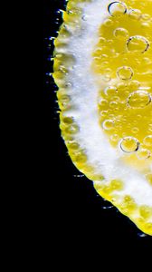 Preview wallpaper lemon, slice, bubbles, citrus, macro