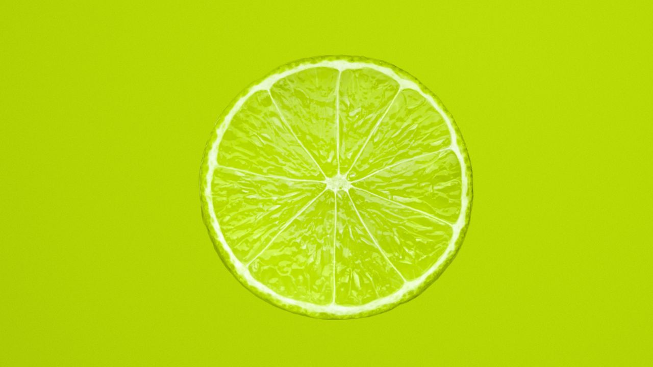 Wallpaper lemon, slice, citrus, minimalism, green