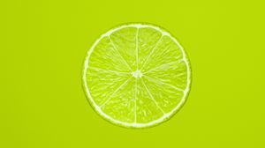 Preview wallpaper lemon, slice, citrus, minimalism, green