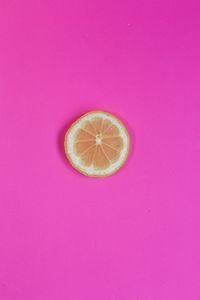 Preview wallpaper lemon, slice, citrus, minimalism, pink