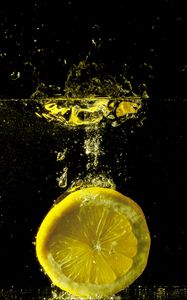 Preview wallpaper lemon, splash, spray, close-up