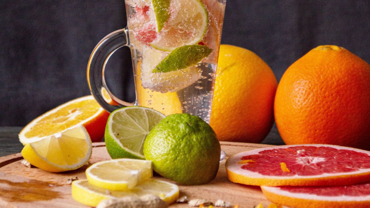 Wallpaper lemonade, mug, fruit, citrus