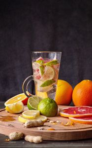 Preview wallpaper lemonade, mug, fruit, citrus