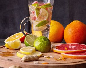 Preview wallpaper lemonade, mug, fruit, citrus