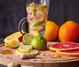 Preview wallpaper lemonade, mug, fruit, citrus