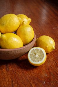 Preview wallpaper lemons, citrus, fruit, bowl, yellow