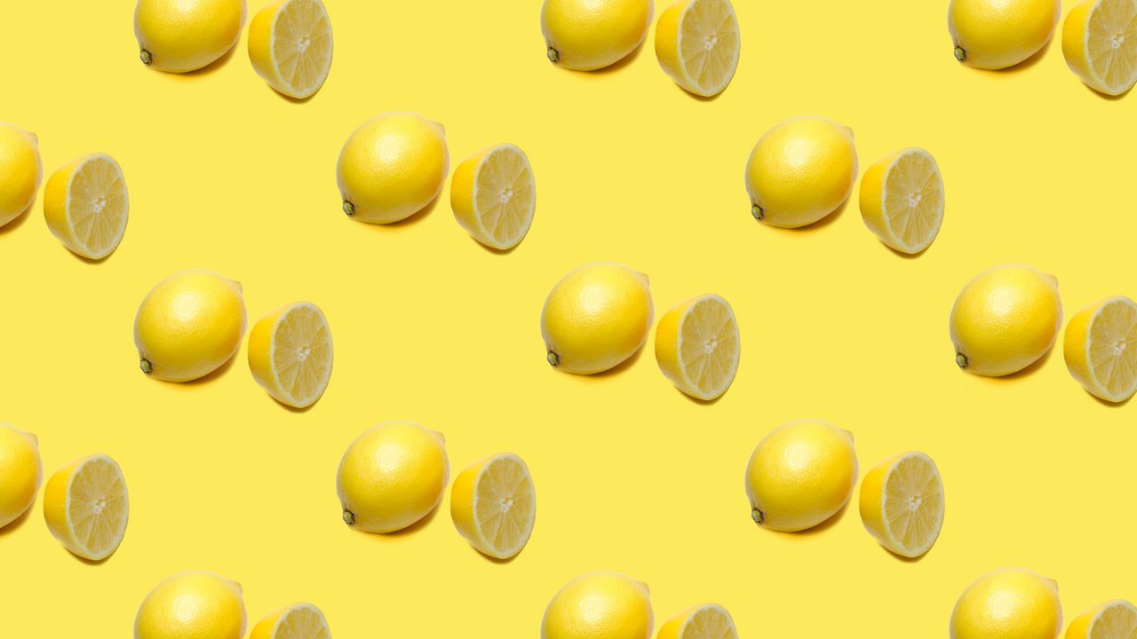 Wallpaper lemons, citrus, pattern, texture, yellow