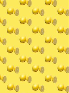 Preview wallpaper lemons, citrus, pattern, texture, yellow