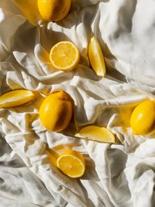 Preview wallpaper lemons, fruit, citrus, slices, yellow