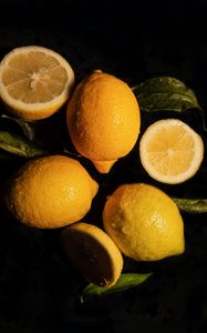 Preview wallpaper lemons, fruit, citrus, yellow, wet