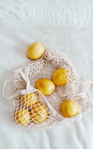 Preview wallpaper lemons, fruit, citrus, mesh, yellow