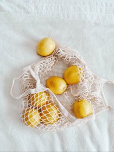 Preview wallpaper lemons, fruit, citrus, mesh, yellow