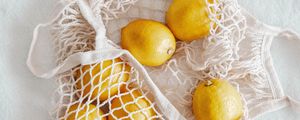 Preview wallpaper lemons, fruit, citrus, mesh, yellow