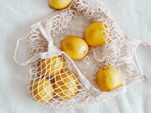 Preview wallpaper lemons, fruit, citrus, mesh, yellow