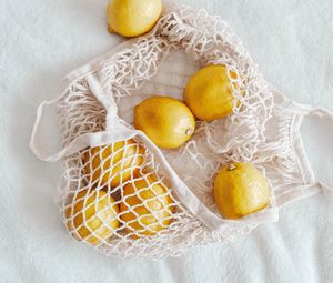 Preview wallpaper lemons, fruit, citrus, mesh, yellow