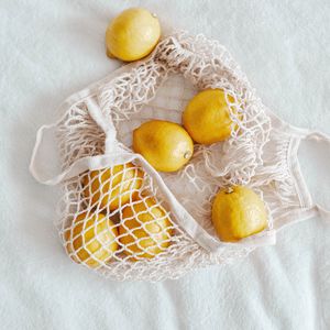 Preview wallpaper lemons, fruit, citrus, mesh, yellow