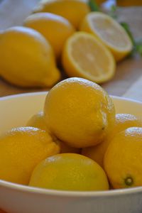 Preview wallpaper lemons, fruit, citrus, bowl, yellow