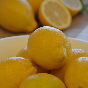 Preview wallpaper lemons, fruit, citrus, bowl, yellow