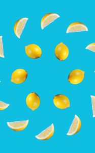 Preview wallpaper lemons, fruit, slices, citrus, yellow