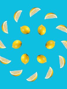 Preview wallpaper lemons, fruit, slices, citrus, yellow