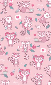 Preview wallpaper lemurs, love, pattern, art, vector