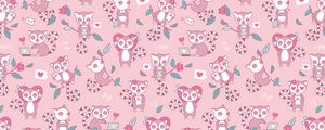 Preview wallpaper lemurs, love, pattern, art, vector
