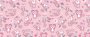 Preview wallpaper lemurs, love, pattern, art, vector