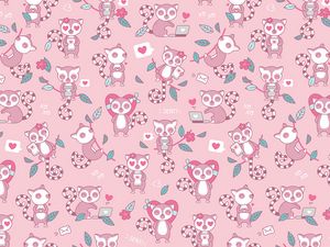 Preview wallpaper lemurs, love, pattern, art, vector