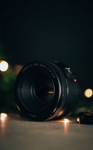 Preview wallpaper lens, black, glare, camera