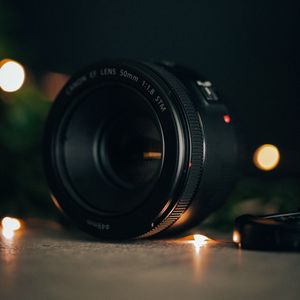 Preview wallpaper lens, black, glare, camera