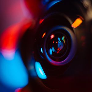 Preview wallpaper lens, camera, glare, blur, colorful