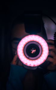 Preview wallpaper lens, photographer, camera, backlight