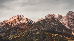 Preview wallpaper leogang, austria, mountains, trees