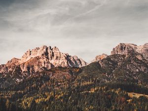 Preview wallpaper leogang, austria, mountains, trees