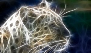 Preview wallpaper leopard, animal, light, line