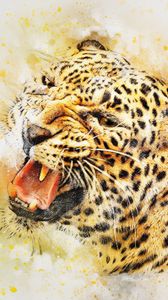 Preview wallpaper leopard, art, predator