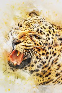 Preview wallpaper leopard, art, predator